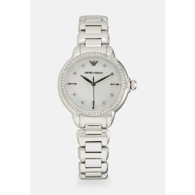 Image of Emporio Armani Women&#039;s Watch Three Hand, Stainless Steel, AR11596, Silver, Modern
