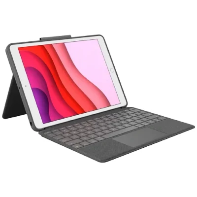 Image of Logitech Combo Touch Case Apple iPad 2019/2020/2021 Grey Qwerty