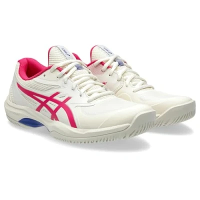 Image of Asics Multicourt tennis shoes, Women&#039;s, Size: 4, Cream/bright rose shoes