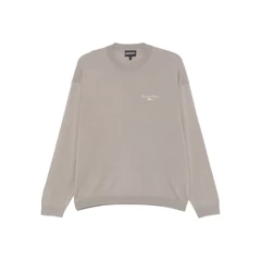 Image of Emporio Armani Jumper, Men&#039;s, Size: Small, Driftwood/fog