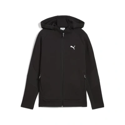 Image of Puma Evostripe Fullzip Unisex Zipup sweatshirt for kids, Size: 10y (9 10y), Black