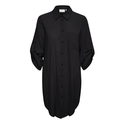 Image of Kaffe Pauline Shirt dress, Women&#039;s, Size: 46, Black deep