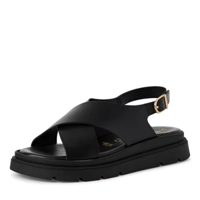 Image of Tamaris Platform sandals, Women&#039;s, Size: 3.5, Black Leather