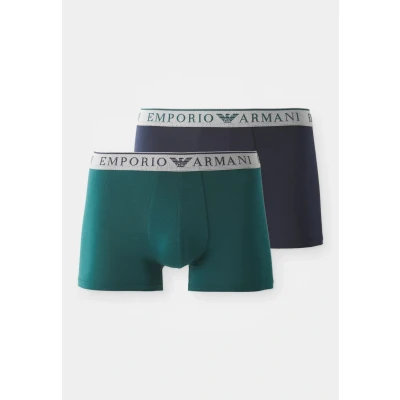Image of Emporio Armani Trunk 2 PACK Pants, Men&#039;s, Size: Large, Blue/pine