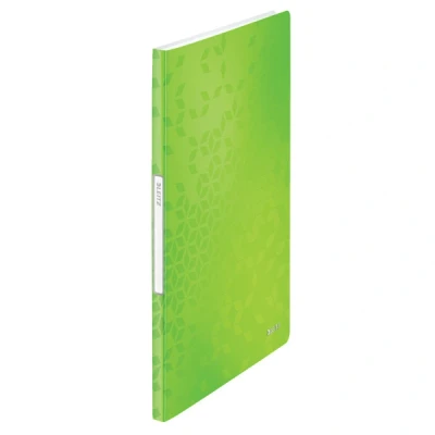 Image of Leitz 46310054 A4 Display Book, 20 Pockets, 40 Sheet Capacity, Transparent WOW Range, Green