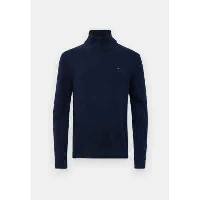 Image of Tommy Jeans ROLL NECK Jumper, Men&#039;s, Size: 34, Dark night navy