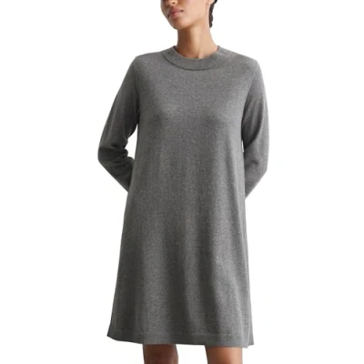 Image of Marc O&#039;Polo Denim CREW NECK Jumper dress, Women&#039;s, Size: XS, Dark shadow melange