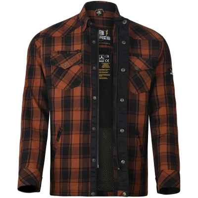Image of Bores Men ́s Lumberjack Jacket Shirt orange / black 5XL
