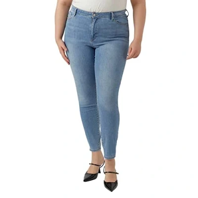 Image of Vero Moda Women&#039;s Vmphia Hr Sk Jeans Lt Bl Cur Noos, Light Blue (Light Denim), 44W / 32L