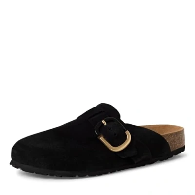 Image of Tamaris Mules, Women&#039;s, Size: 8, Black Suede