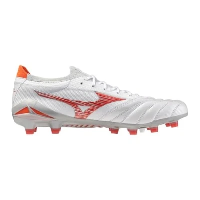Image of Mizuno MORELIA NEO IV β JAPAN Football Shoes White/Radiant Red/Hot Coral Women/Men Size 10.0