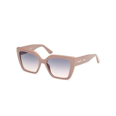 Image of Guess Sunglasses Shiny beige gradient blue, Women&#039;s, Size: 55, blue