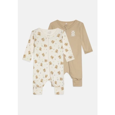 Image of Name it Nbnnightsuit ZIP Jet BEAR Unisex 2 PACK Sleep suit for kids, Size: 0 1m, stream