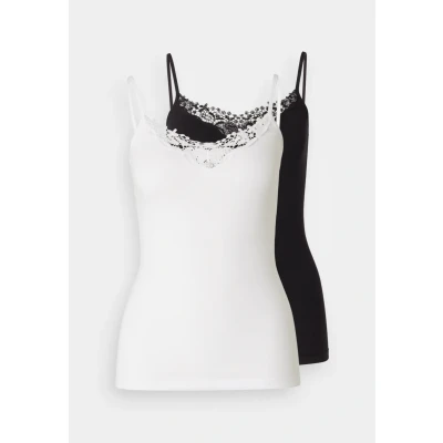 Image of ONLY Onlkira LIFE Singlet 2 PACK Top, Women&#039;s, Size: XS, Black/white