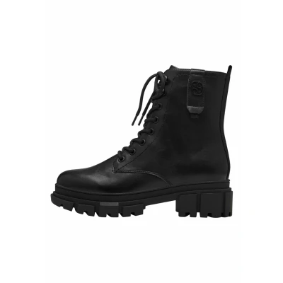 Image of s.Oliver Damen Stiefeletten ohne Absatz zum Schnüren Vegan, Schwarz (Black), 41 EU