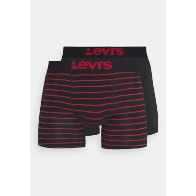 Image of Levi&#039;s Men&#039;s Vintage Heather Boxer Briefs 2 Pack, Red/Black, XL