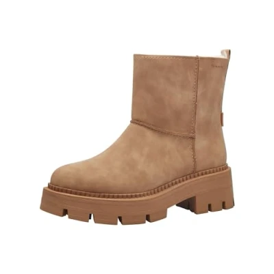 Image of Tamaris Platform ankle boots, Women&#039;s, Size: 5, Camel High quality imitation leather