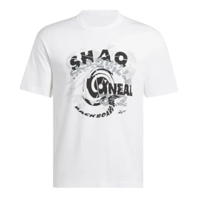 Image of Reebok SHAQ Spiral TEE Print Tshirt, Men&#039;s, Size: Large, White