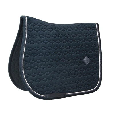 Image of Kentucky Horsewear Basic Velvet Jumping Saddle Pad Black Horse Riding Equestrian