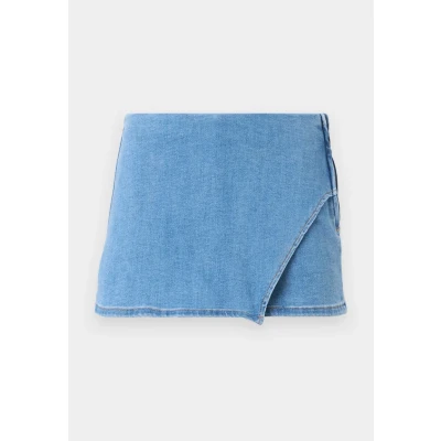Image of ONLY Onlmist Yasmine WRAP Skort denim skirt, Women&#039;s, Size: XS, Medium blue