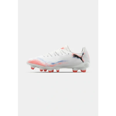 Image of Puma Women&#039;s Future 8 Play Fg/Ag WN&#039;s Soccer Shoe, White Black Glowing Red, 4.5 UK