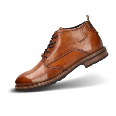 Image of bugatti Laceup ankle boots, Men&#039;s, Size: 10.5, Cognac Leather
