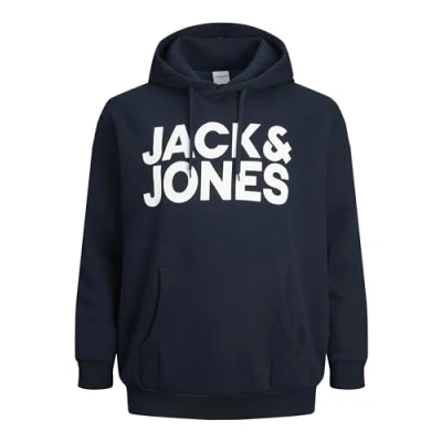 Image of Jack &amp; Jones Jjecorp LOGO Hoodie, Men&#039;s, Size: 5XL, Navy blazer