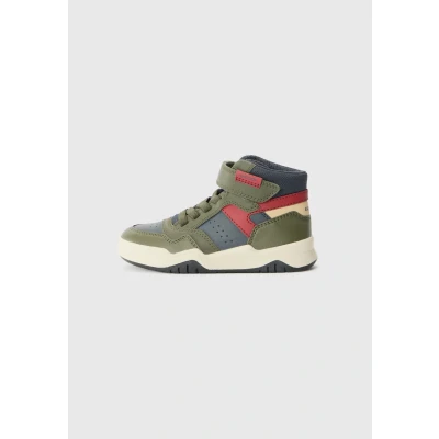 Image of Geox Perth BOY Hightop trainers for kids, Size: 1, Military/navy shoes