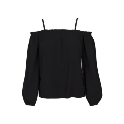 Image of Urban Classics Ladies COLD Shoulder Longsleeve Long sleeved top, Women&#039;s, Size: 3XL, Black
