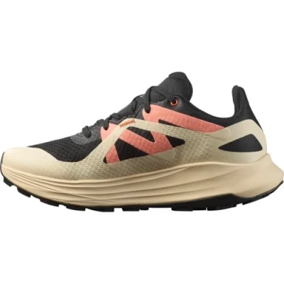 Image of Salomon Ultra FLOW Trail running shoes, Women&#039;s, Size: 8, Black/tender peach/fusion coral Textile/synthetics