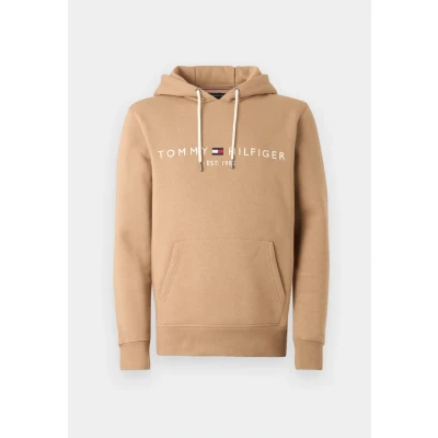 Image of Tommy Hilfiger Men’s Logo Hoodie, Brown (Timeless Camel), L