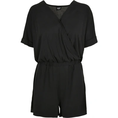 Image of Urban Classics Ladies Short Modal Jumpsuit Jumpsuit, Women&#039;s, Size: XXL, Schwarz