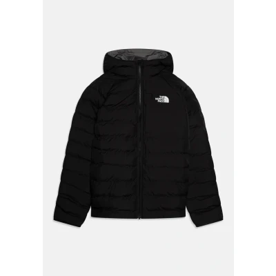 Image of The North Face Reversible Perrito Hooded Unisex Winter jacket for kids, Size: 6y, Black/smoked pearl
