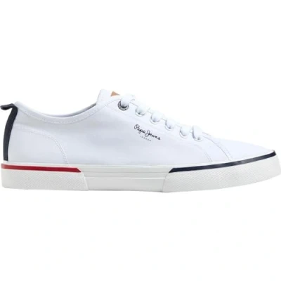 Image of Pepe Jeans Kenton Smart Trainers, Men&#039;s, Size: 9, White Cotton