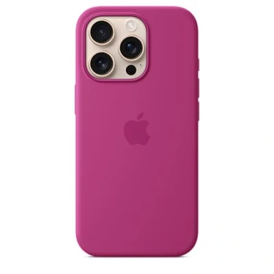 Image of Apple Silicone Back Cover Pink MagSafe iPhone 16 Pro