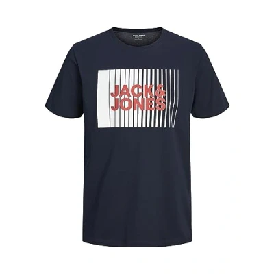 Image of JACK &amp; JONES Boy&#039;s Jjecorp Logo Tee Play Ss O Neck Noos Jnr T Shirt, Blazer Navy, 152
