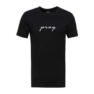 Image of Mister Tee PRAY Embroidery Print Tshirt, Men&#039;s, Size: XXL, Black