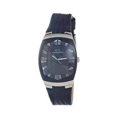 Image of Chronotech Womens Analogue Quartz Watch with Leather Strap CT7065L 02, Black, Large,