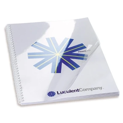 Image of GBC 4400025 HiClear Binding Covers, 240 micron, A5, Clear, Pack of 100