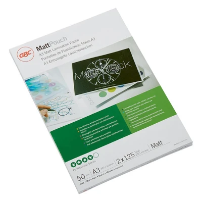 Image of GBC 2x125 Micron A3 Matt Laminating Pouch (Pack of 50)