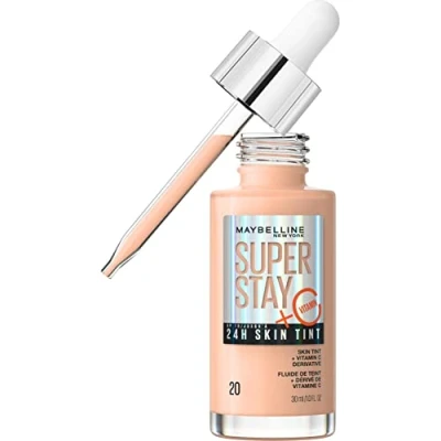 Image of Maybelline Super Stay up to 24H Skin Tint Foundation + Vitamin C 30ml (Various Shades) 20