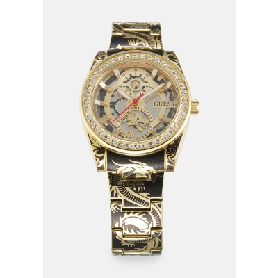 Image of Guess Dragoness Chronograph watch goldcoloured, Women&#039;s, Size: One Size, Gold coloured