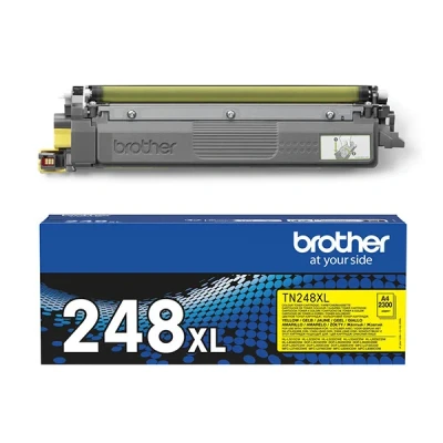 Image of Brother TN 248XLY Toner Cartridge, Yellow, Single Pack, High Yield, Includes 1 x Genuine Supplies