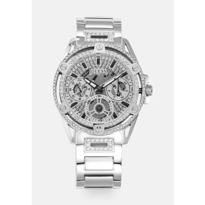 Image of Guess Ladies Sport Watch silvercoloured, Women&#039;s, Size: One Size, Silver coloured