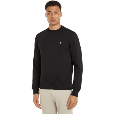 Image of Calvin Klein Jeans Embro Badge CREW NECK Sweatshirt, Men&#039;s, Size: XXL, Black