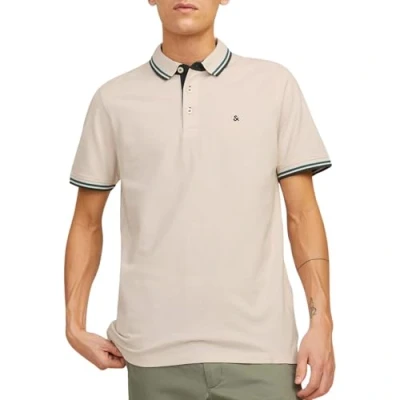 Image of Jack &amp; Jones Jjepaulos Polo shirt, Men&#039;s, Size: Small, Moonbeam