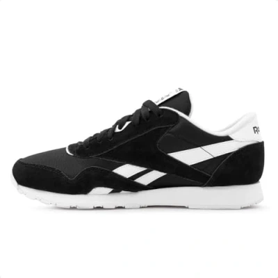 Image of Reebok Classic CL Trainers, Size: 8, Core black/footwear white Leather and textile