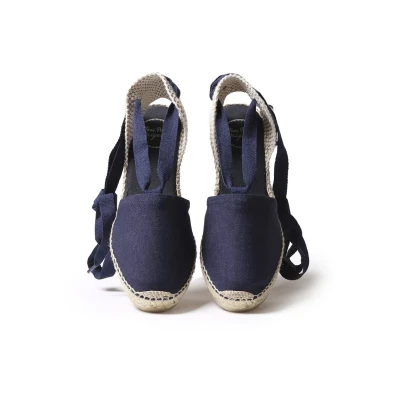 Image of Toni Pons Valencia Wedge sandals, Women&#039;s, Size: 4, Navy Cotton