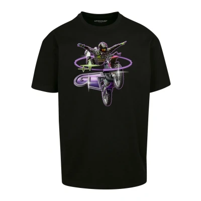 Image of Upscale by Mister Tee Unisex MOTO GT Oversize Print Tshirt, Size: XL, Black