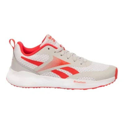 Image of Reebok Energen RUN Unisex Road running shoes for kids, Size: 3, Mistgrey/white/energy red